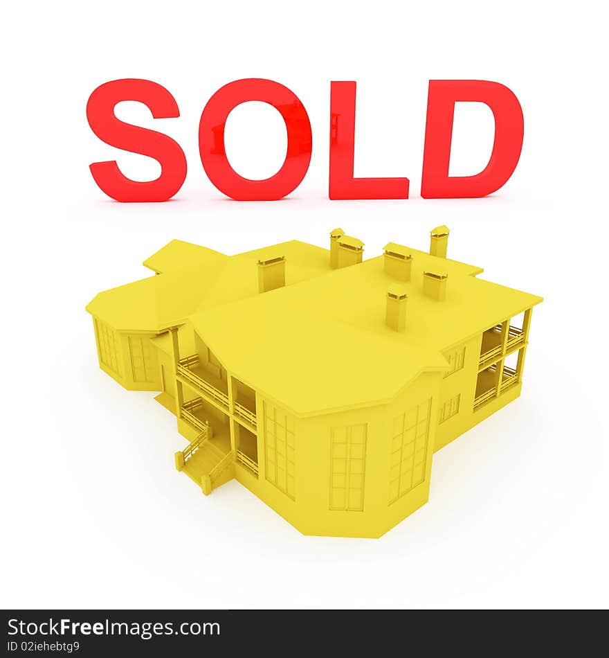 Sold golden house / concept image. Sold golden house / concept image