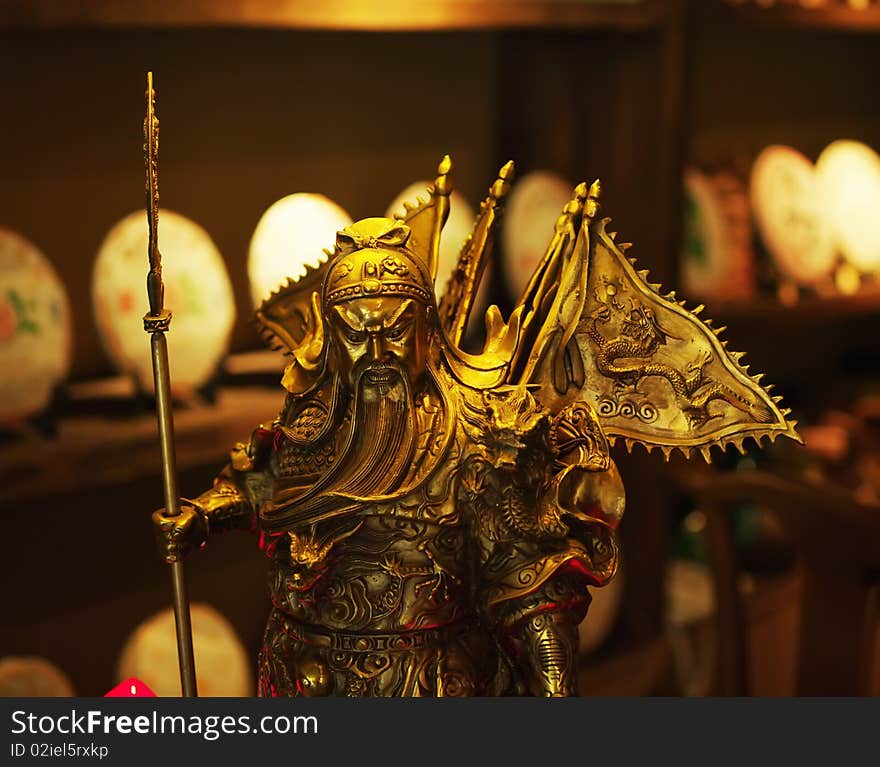 Kuan Kung the Chinese God of War and Prosperity Isolated