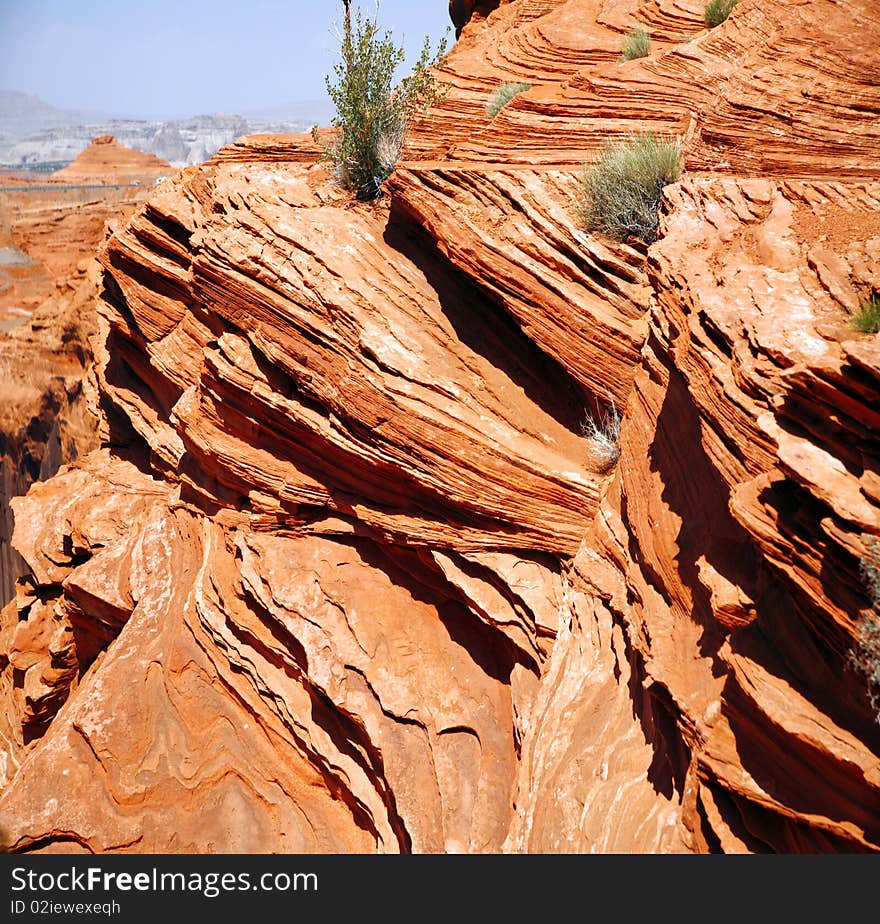 Classic nature of America - rock formations in Glen Canyon, USA, Arizona. Classic nature of America - rock formations in Glen Canyon, USA, Arizona