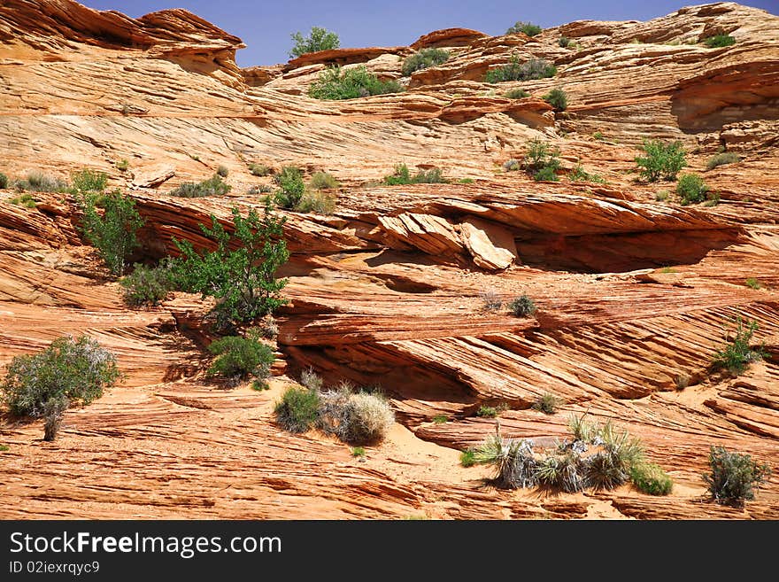 Classic nature of America - rock formations in Glen Canyon, USA, Arizona. Classic nature of America - rock formations in Glen Canyon, USA, Arizona