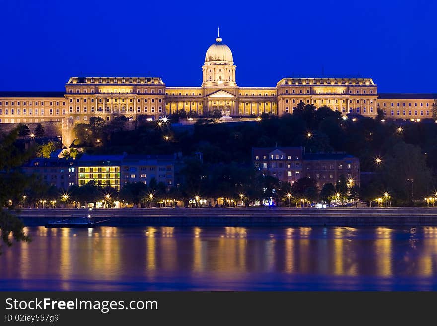 Beautiful Palace in Budapest, is reflected in the River. Beautiful Palace in Budapest, is reflected in the River.