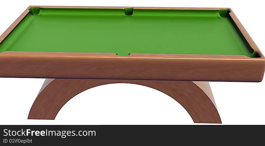 Wood table for playing pool or snooker. Wood table for playing pool or snooker