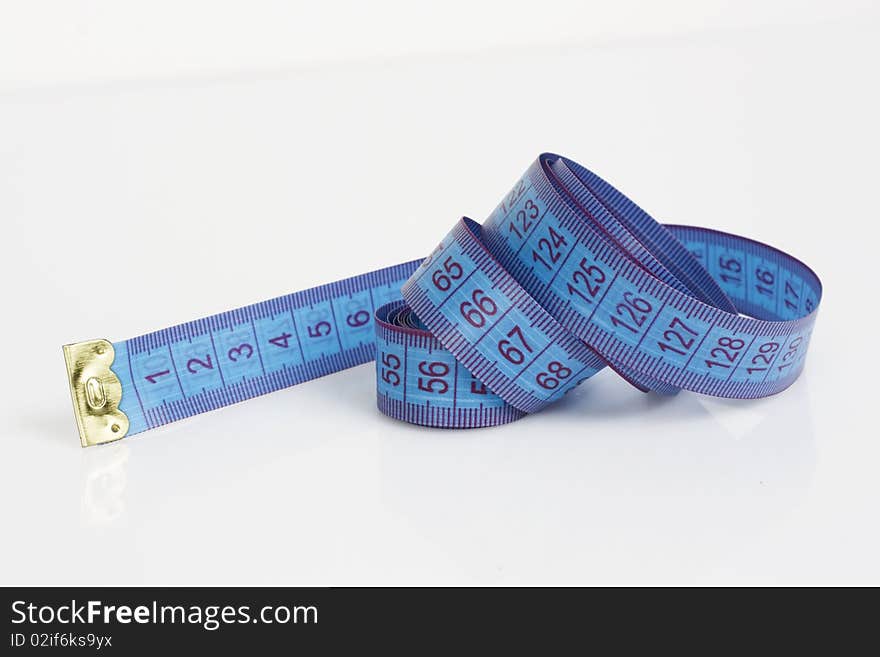 Measuring tape isolated on a white background