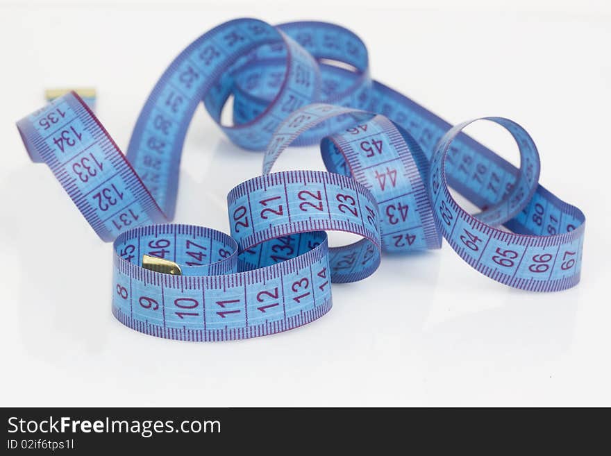 Measuring tape isolated on a white background