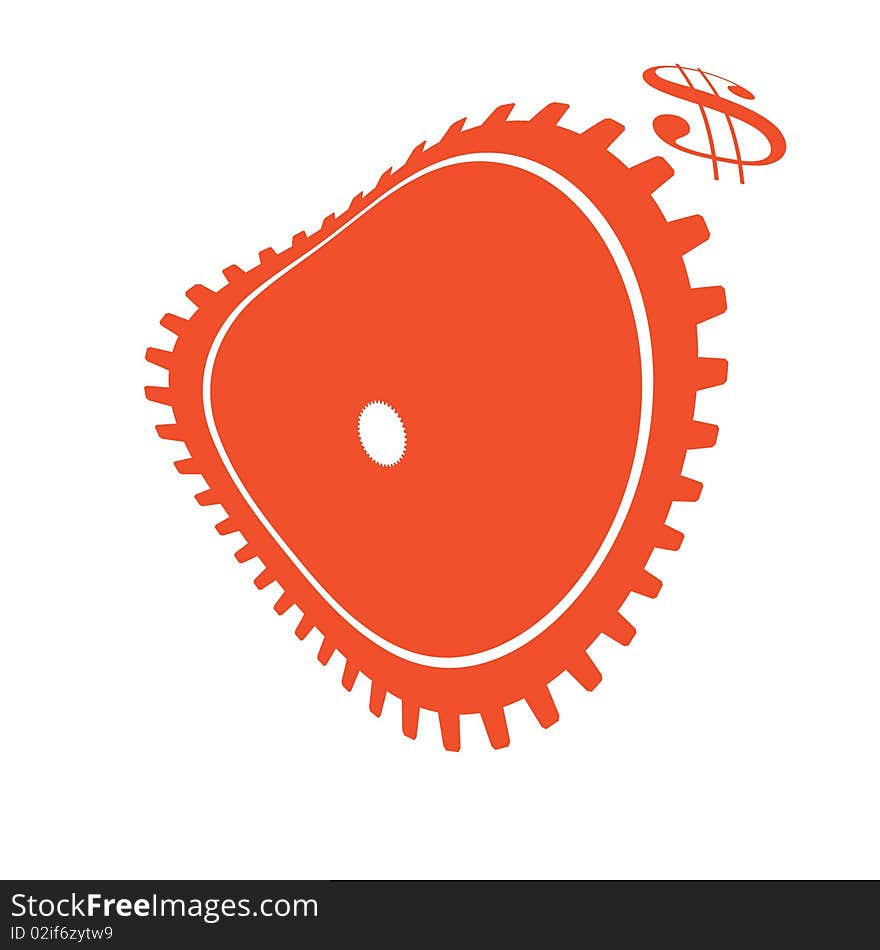 Various big cogwheels. Abstract business design