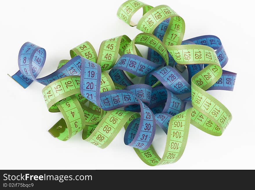 Measuring tape isolated on a white background