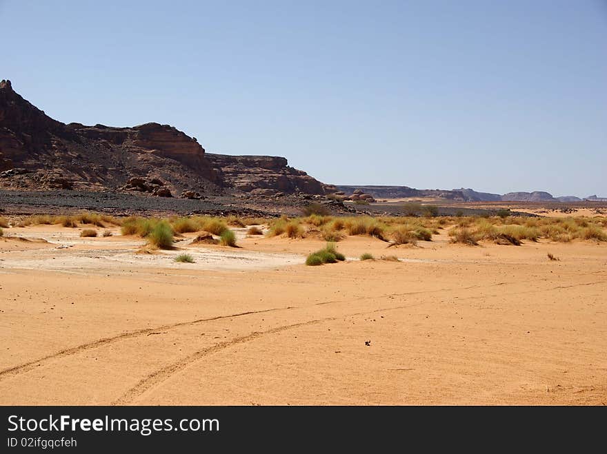 Landscape in the desert of Libya, in africa. Landscape in the desert of Libya, in africa