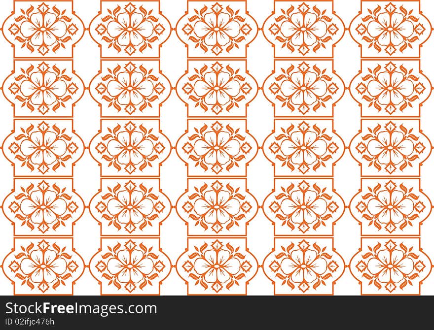 Retro seamless flower pattern