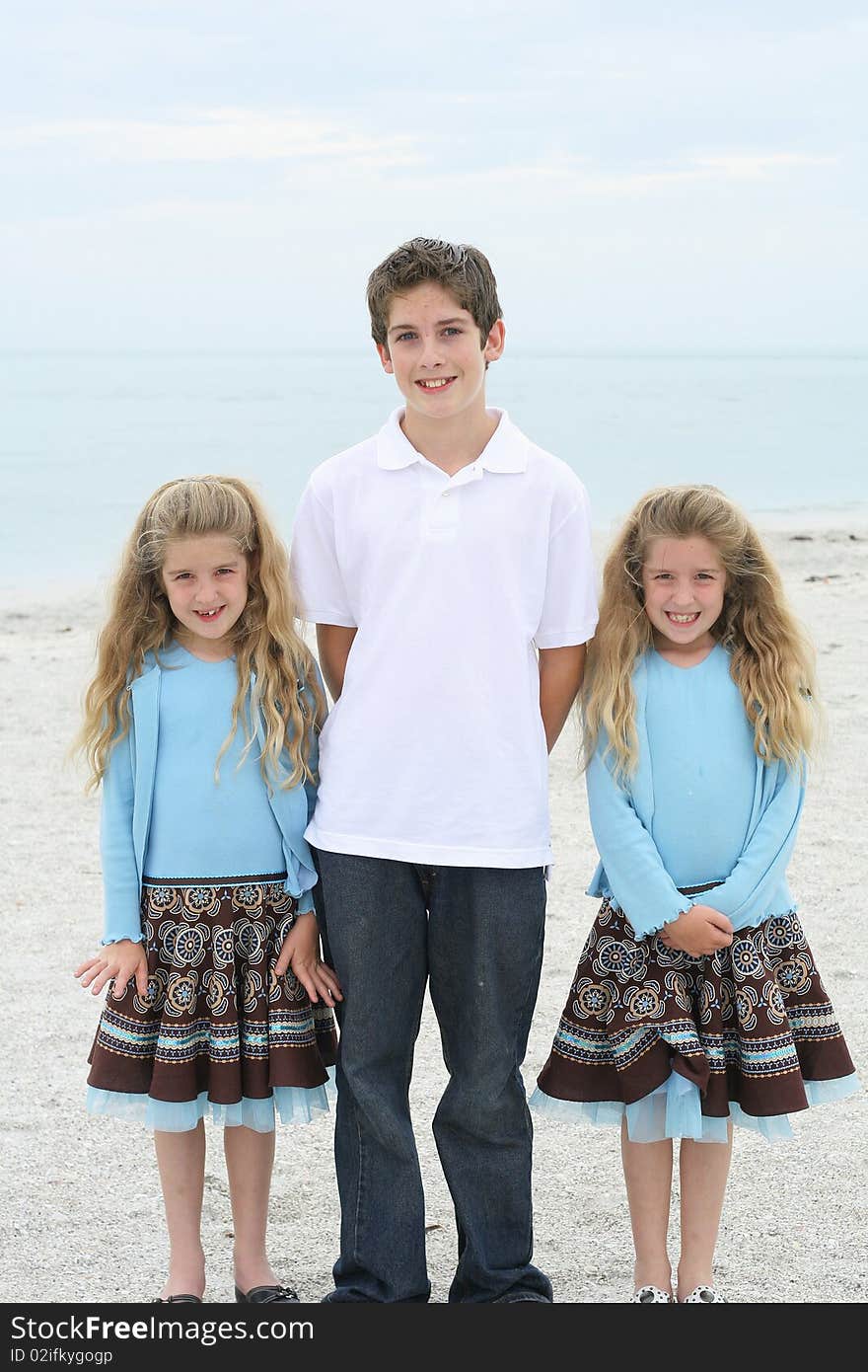 Shot of Beautiful children on the beach