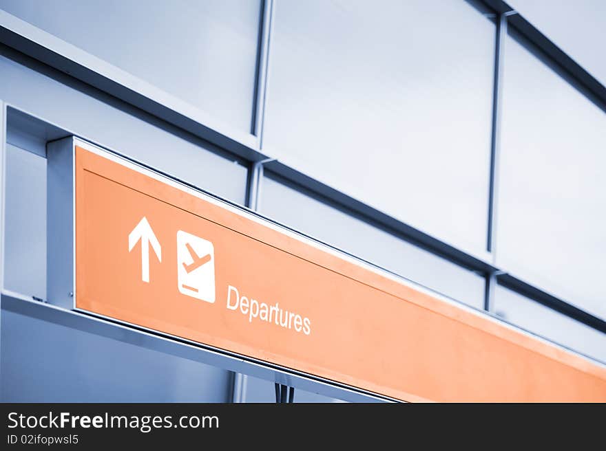 Departures Sign At The Airport