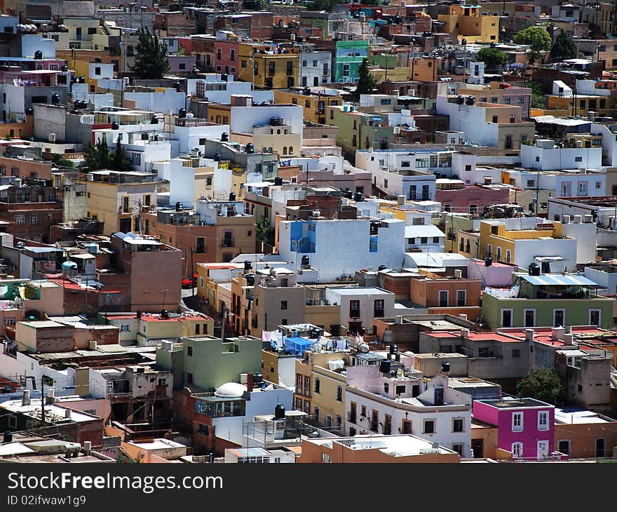 Homes in the Mexican city of Zacatecas. Homes in the Mexican city of Zacatecas.