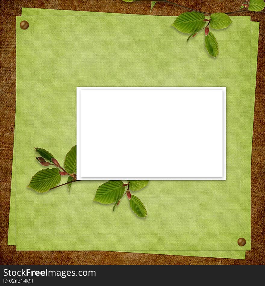 Card for the holiday  with plant on the abstract background