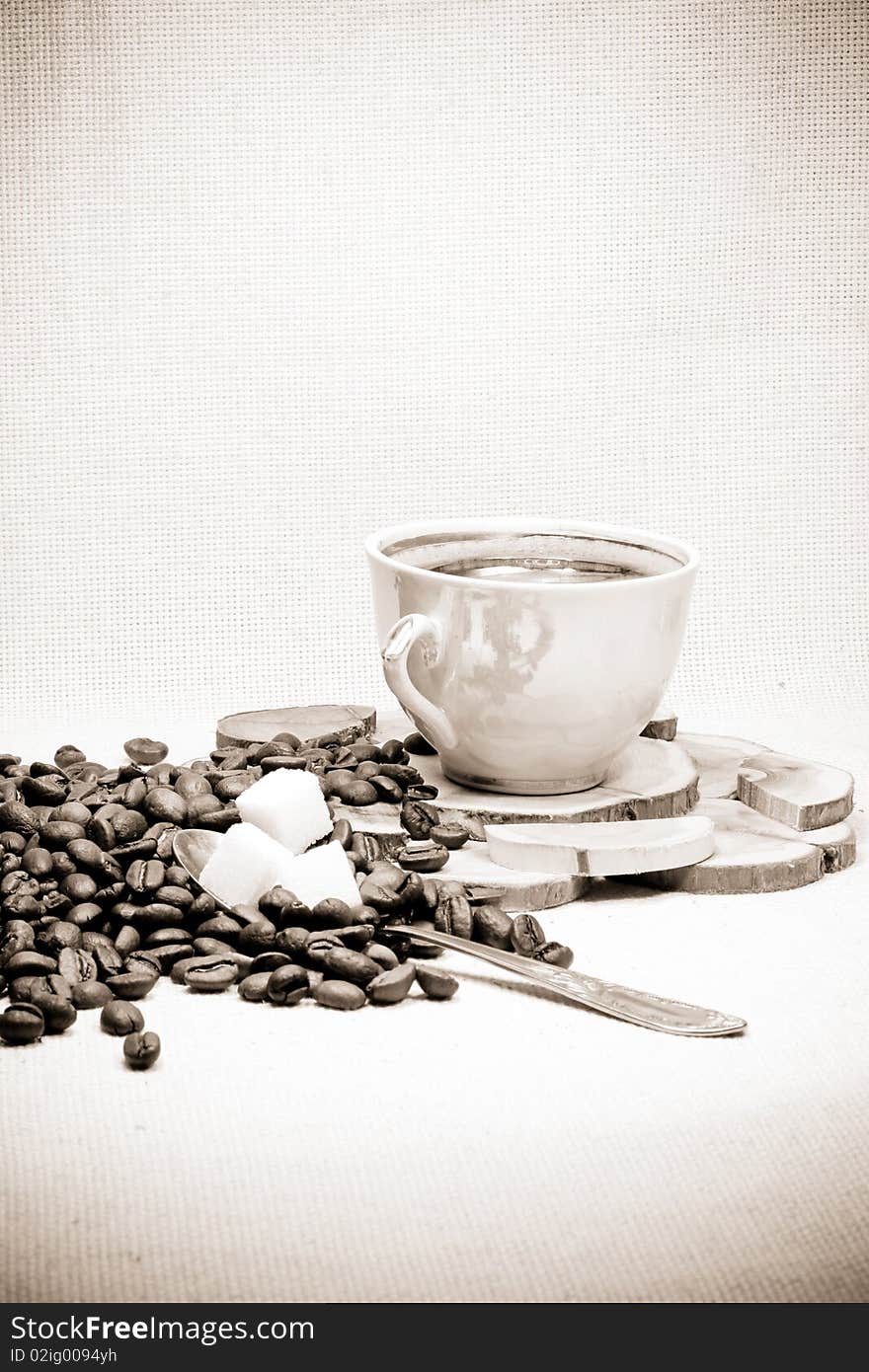 Black and white image of coffee. Black and white image of coffee