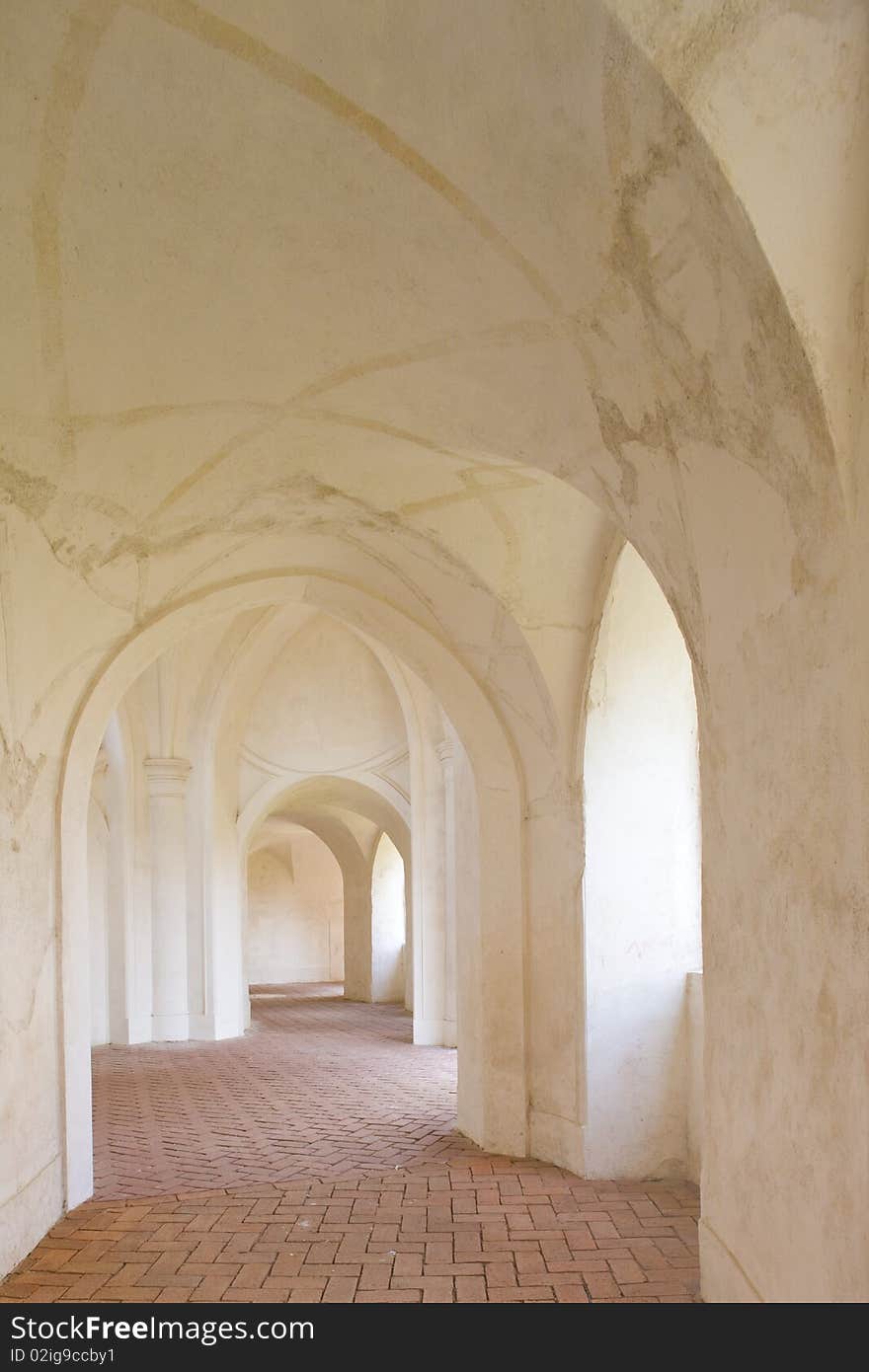 Cloisters in Zelena Hora near Zdar nad Sazavou, Czech Republic