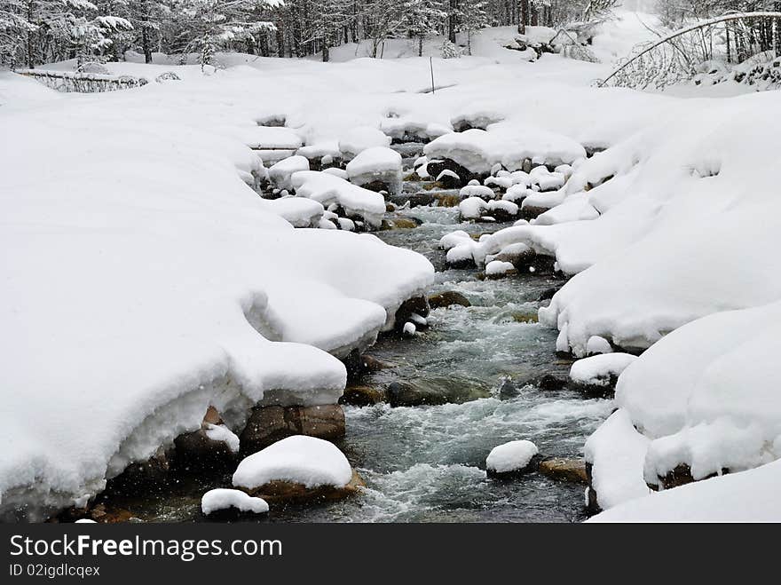 The mountain river