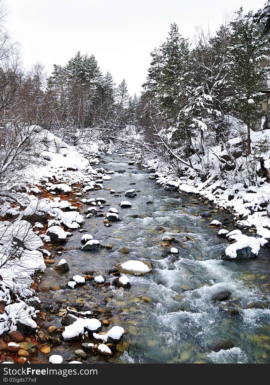 The mountain river