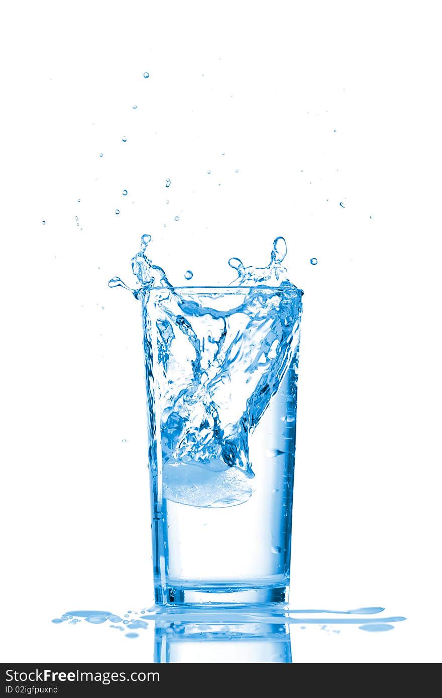 Water in glass isolated on white background. Water in glass isolated on white background