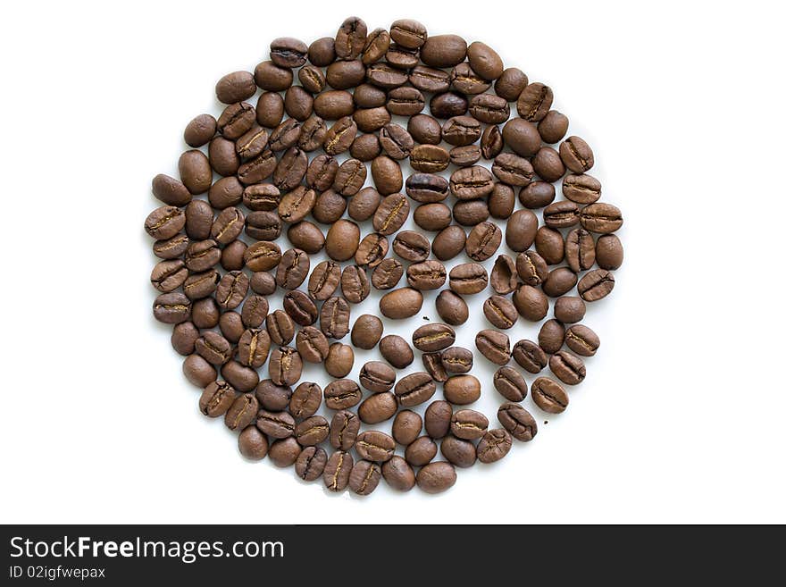 Many zoomed coffee beans in the picture