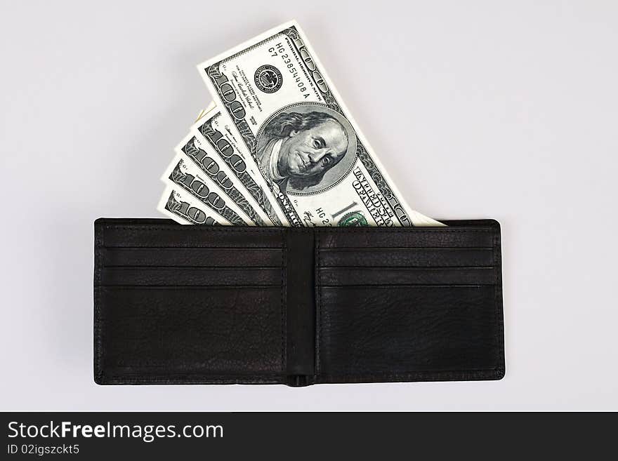 US Dollar Bills In A Wallet