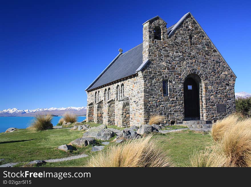 Church on the banks of Lake Tekapo, New Zealand. Church on the banks of Lake Tekapo, New Zealand