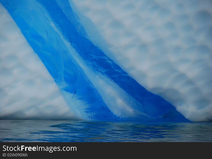 Blue ice in an iceberg