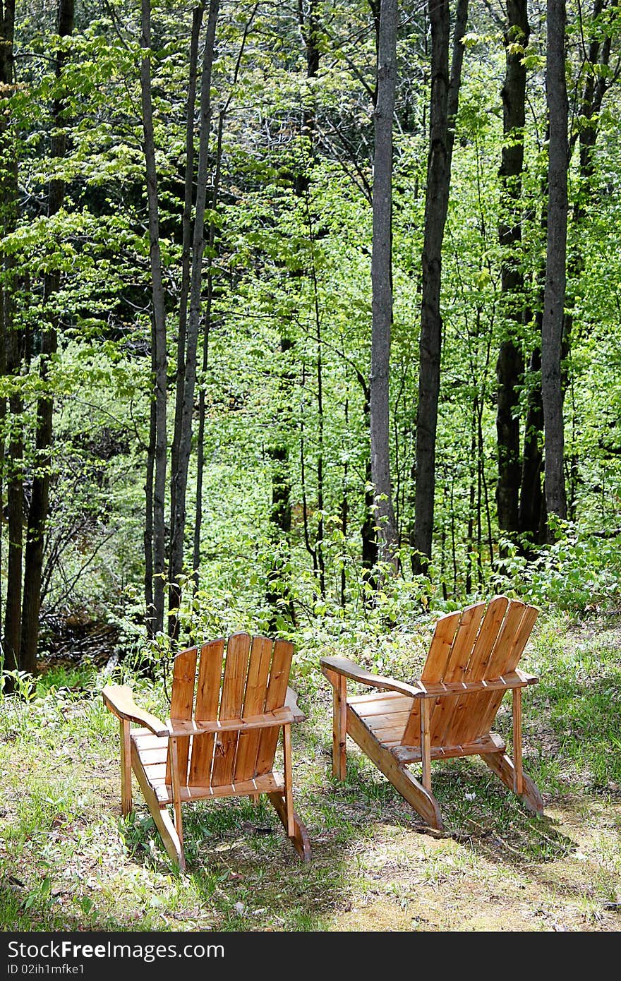 Adirondack Chairs For Two.