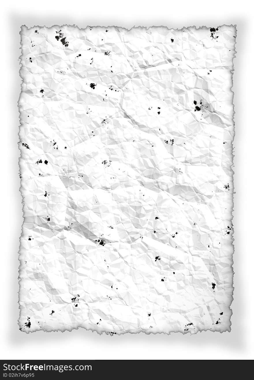 Crushed sheet of paper