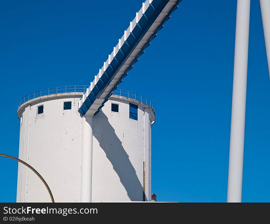 Factory industry large storage container tank background image. Factory industry large storage container tank background image