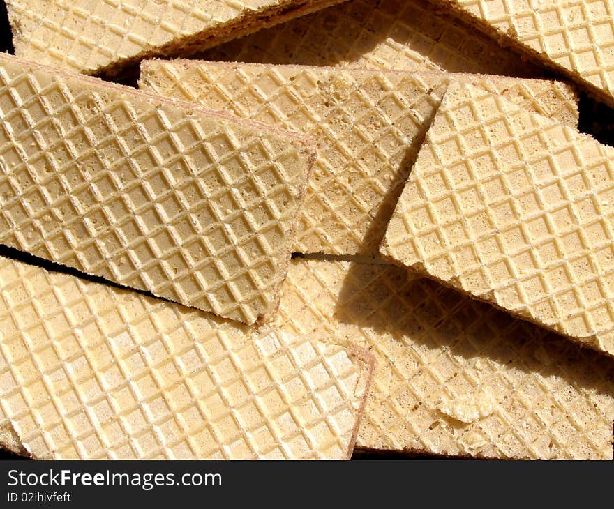 Detail photo texture of wafers background