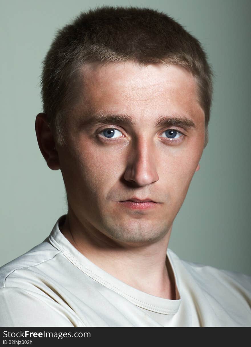 Closeup portrait of young man