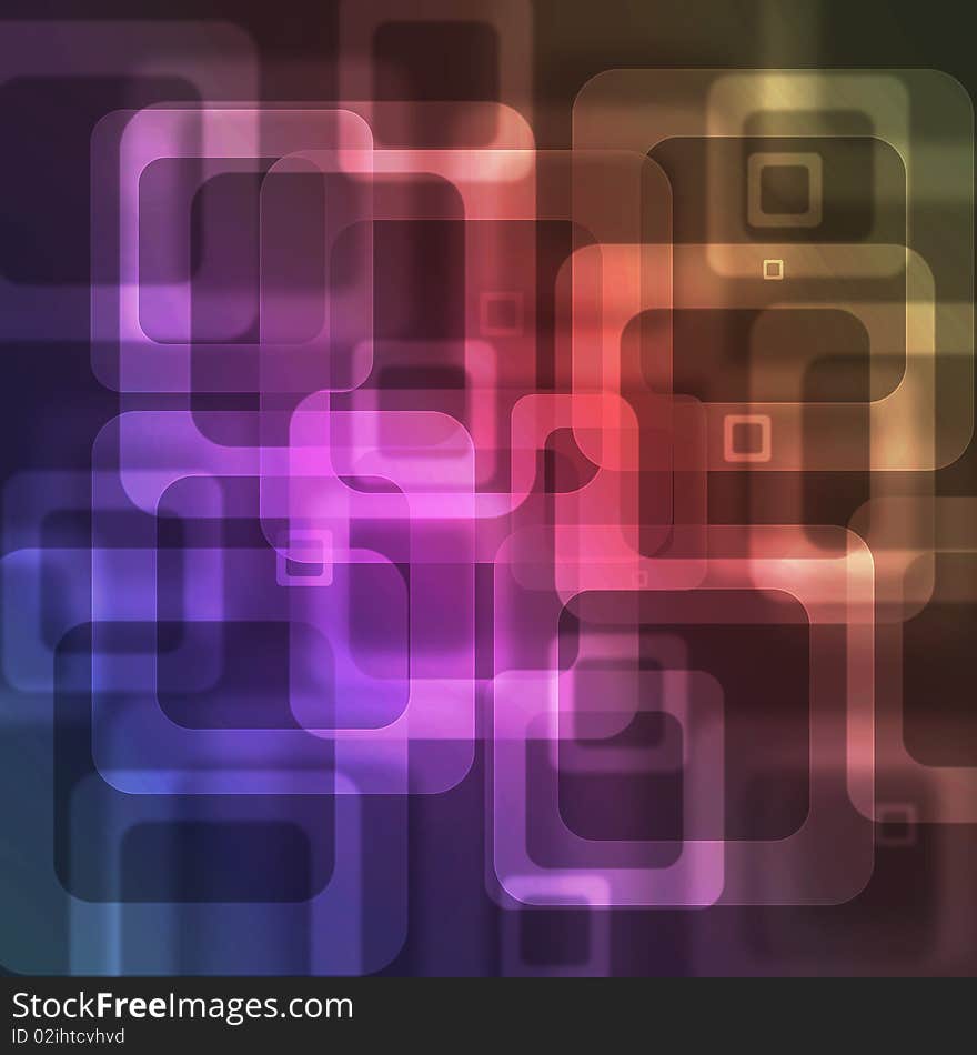 Abstract background with transparent squares.