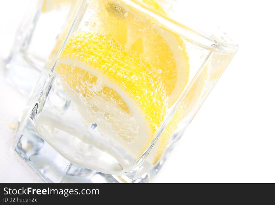 Soda Water And Lemon Slices