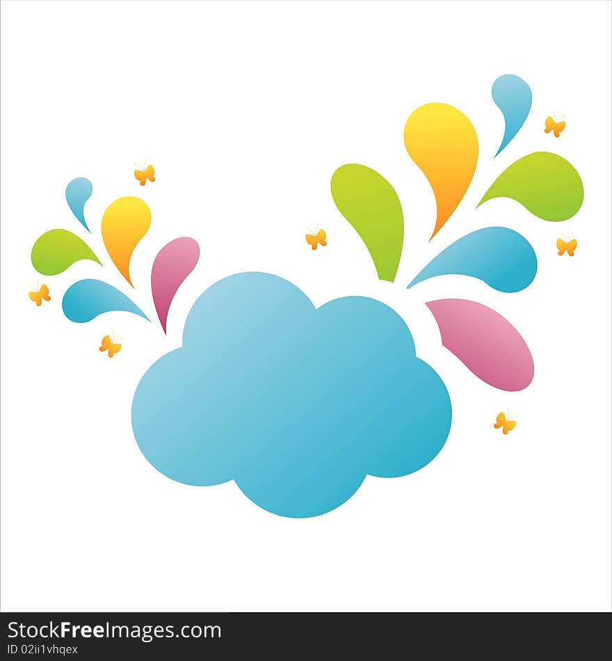 Sky background with colorful splash. Sky background with colorful splash