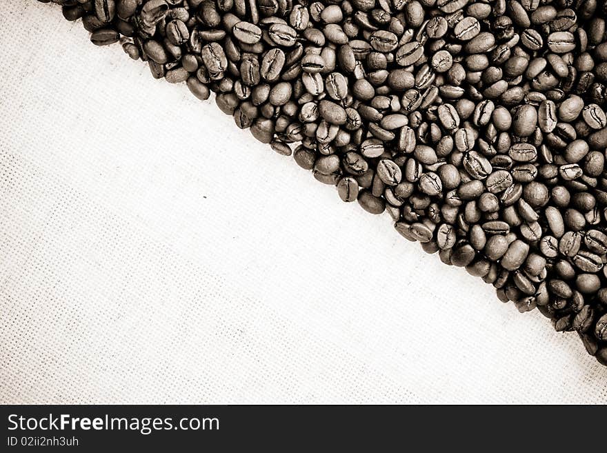 Sepia image of coffee and  texture