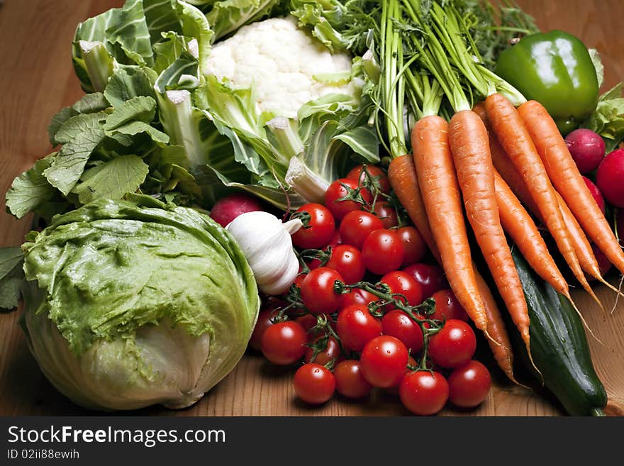 Set of different fresh vegetables. Set of different fresh vegetables