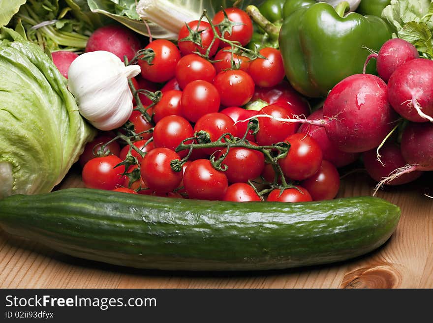 Set of different fresh vegetables. Set of different fresh vegetables