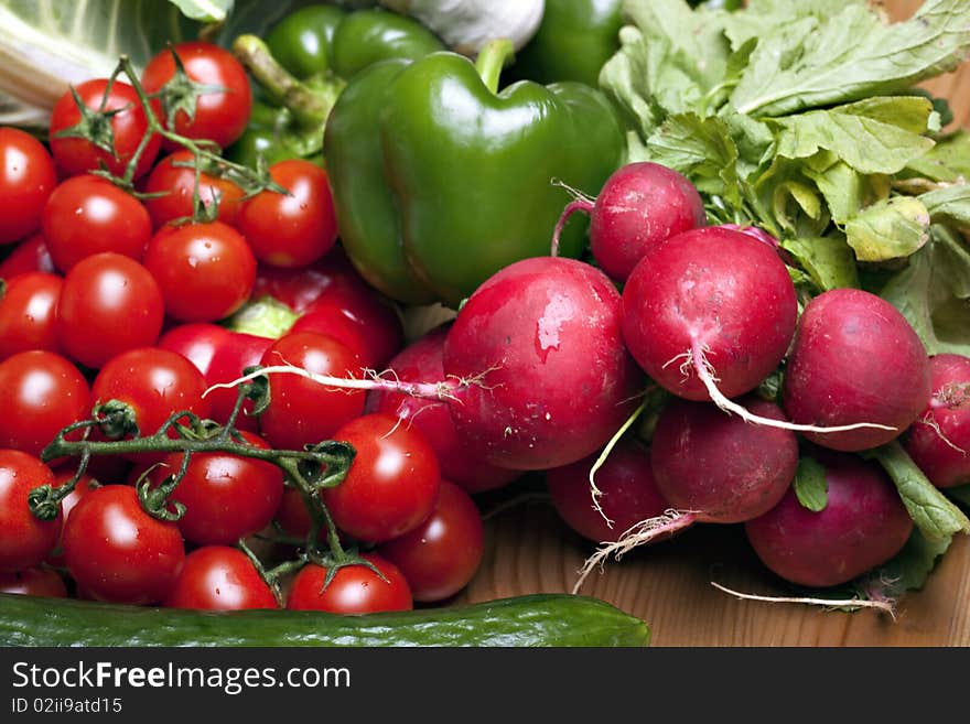 Set of different fresh vegetables. Set of different fresh vegetables