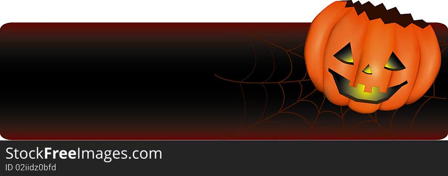 Halloween banner with copy space on the left