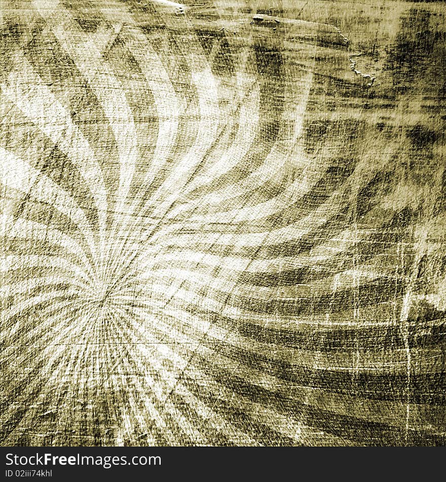 Vintage abstract sun's rays on the wall grunge