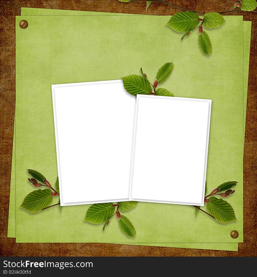 Card for the holiday with plant on the abstract background. Card for the holiday with plant on the abstract background