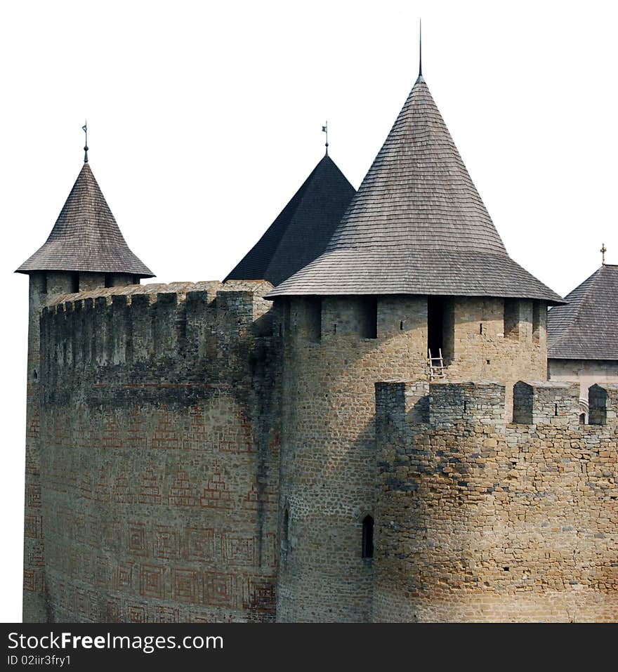 Isolation of medieval Hotinsky fortress.