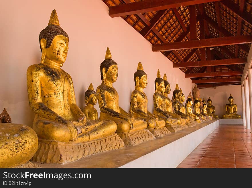 Buddha in temple at thailand