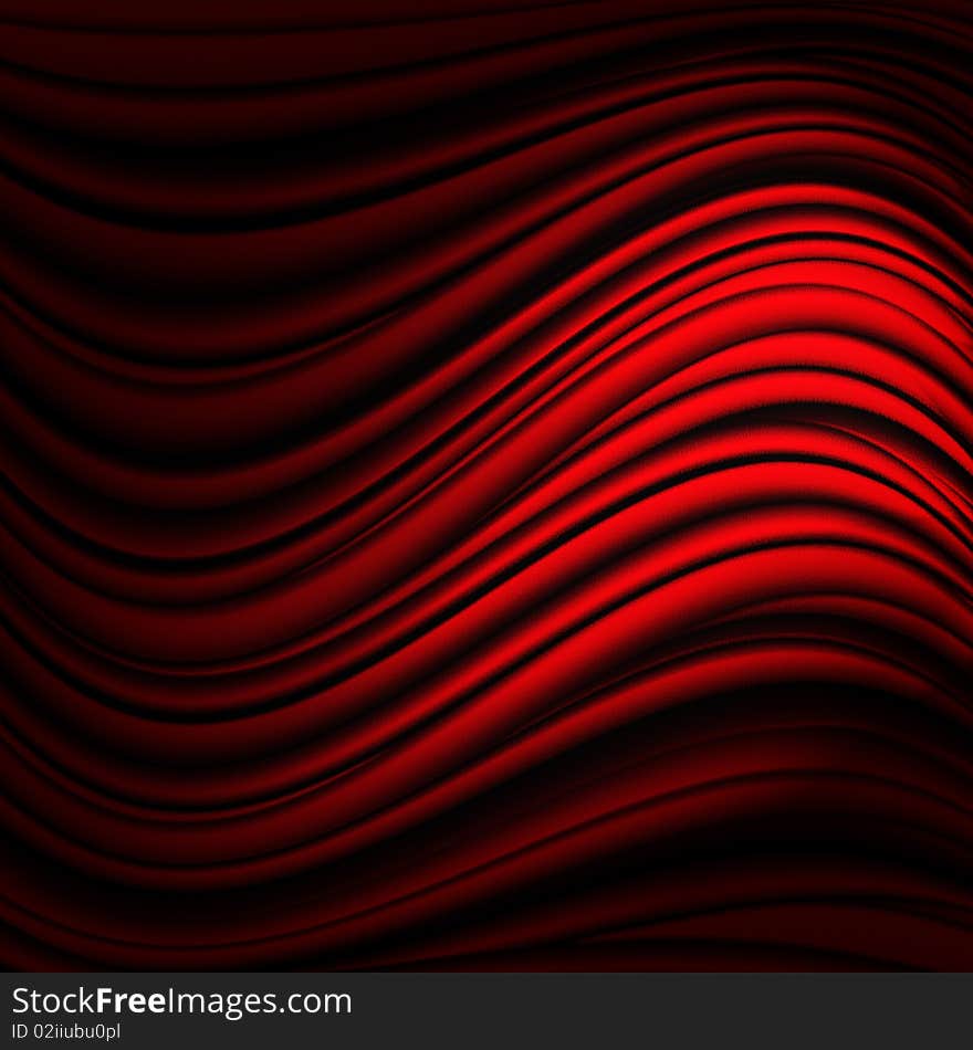 Striped wave red with soft lighting