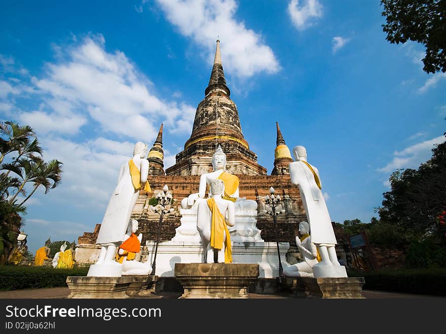 Buddha in wat yai chaimongkol at ayutthaya province thailand. Buddha in wat yai chaimongkol at ayutthaya province thailand