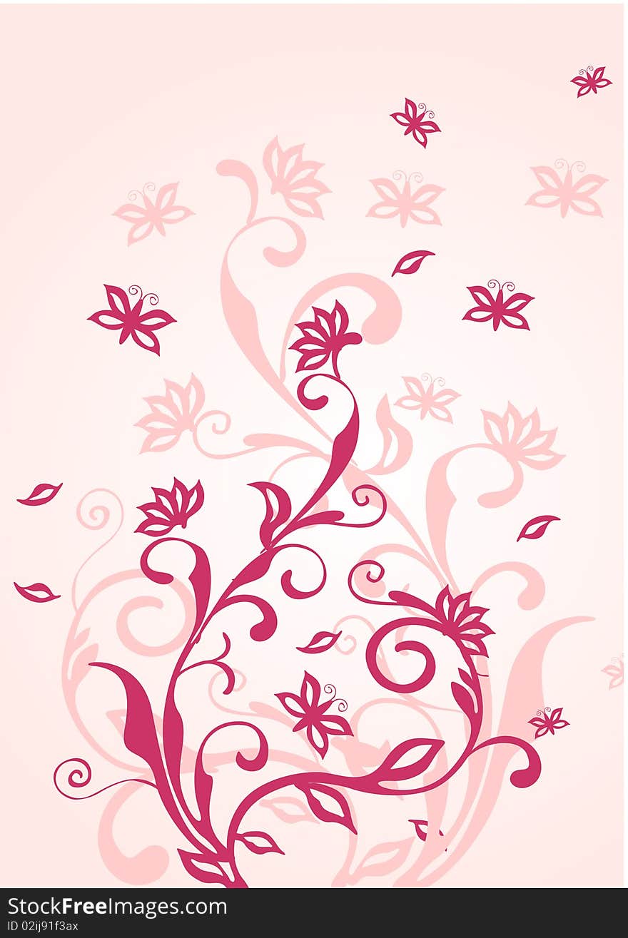 Abstract flowers background