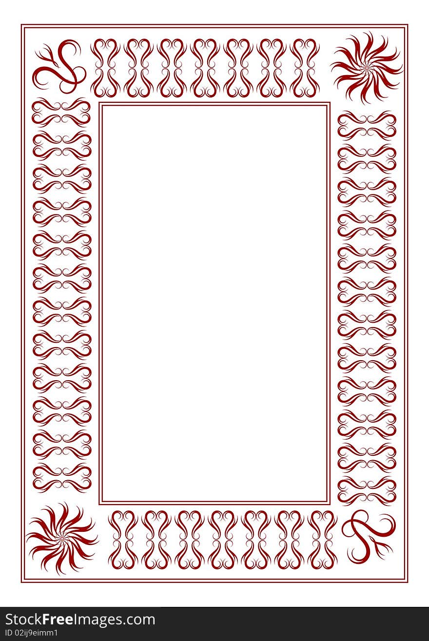 Red framed esign