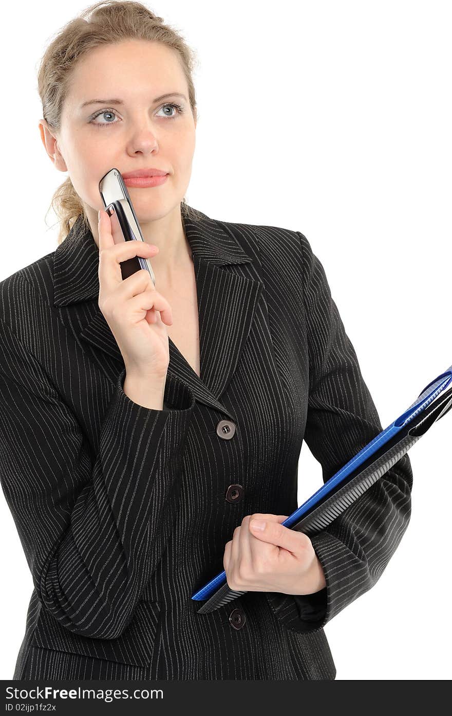 Businesswoman with phone