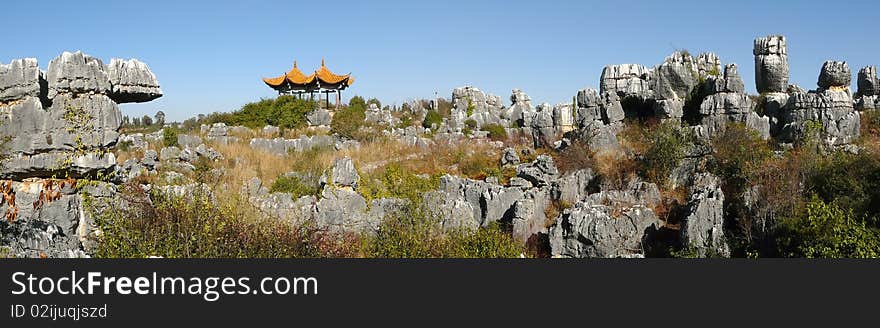 Shilin stone forest pavillion