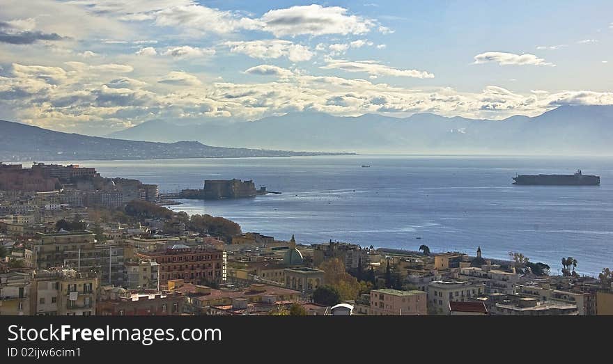 Panorama of the gulf of Naples, italy. Panorama of the gulf of Naples, italy