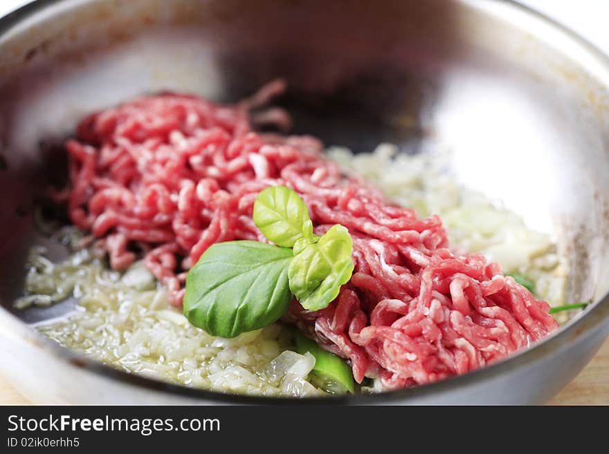 Raw minced beef